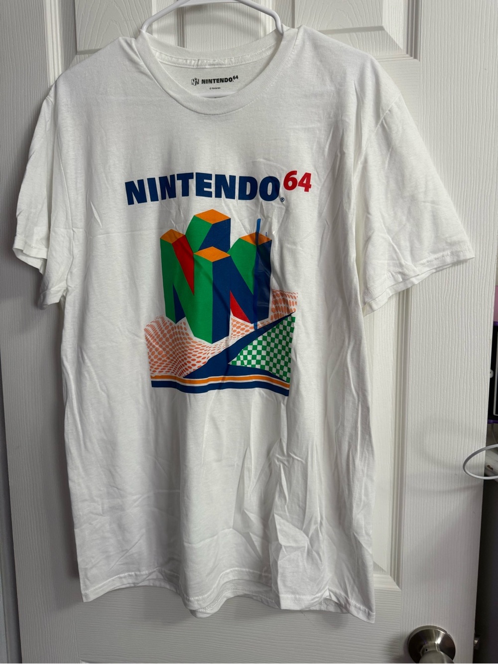 Nintendo White T-Shirt with Multicolor N64 Logo